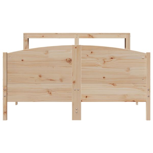 vidaXL Estructura de cama sin colch&oacute;n madera maciza de pino 160x200 cm