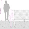 vidaXL Poste de Valla Gris 10 x 0,8 m (malla de 40 x 40 mm)