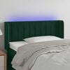 vidaXL Cabecero con LED de terciopelo verde oscuro 83x16x78/88 cm