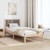vidaXL Estructura de cama Taup&eacute; 80 x 200 cm Madera de pino macizo