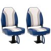 vidaXL Sillas plegables para barco con respaldo alto 2 unidades
