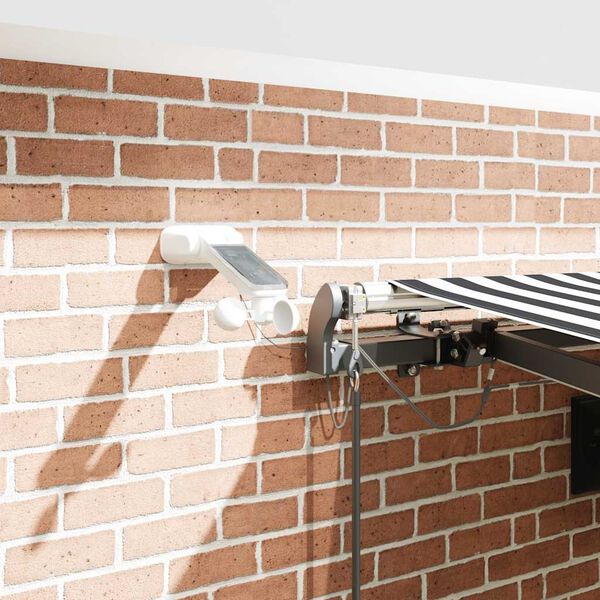 vidaXL Toldo retr&aacute;ctil autom&aacute;tico luz LED antracita blanco 450x300 cm