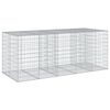vidaXL Cesta de gaviones con cubierta hierro galvanizado 250x100x100cm