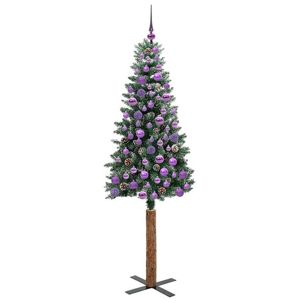 vidaXL &Aacute;rbol de Navidad Delgado con 300 LED con soporte Verde 180 cm