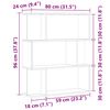 vidaXL Estanter&iacute;a madera de ingenier&iacute;a roble artisan 80x24x96 cm