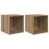 vidaXL Armario de Pared 2 uds. Roble artisan 37 x 37 x 37 cm