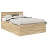 vidaXL Estructura de cama con cabecera Roble Sonoma 150 x 200 cm
