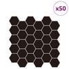 vidaXL Azulejo hexagonal 10 pcs Gris 30 x 30 cm Poliuretano y PET