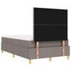 vidaXL Cama tipo Box Spring con colch&oacute;n Taup&eacute; 120 x 190 cm tela