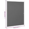 vidaXL Mosquitera para ventanas blanco 80x100 cm