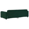 vidaXL Sof&aacute; cama sin colch&oacute;n terciopelo verde oscuro 100x200 cm