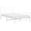 vidaXL Estructura cama sin colch&oacute;n con estribo metal blanco 107x203 cm
