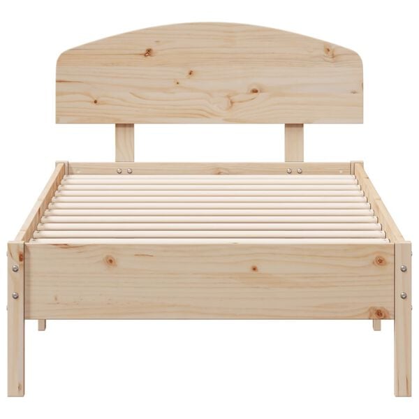 vidaXL Estructura de cama sin colch&oacute;n madera maciza de pino 90x200 cm