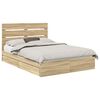 vidaXL Cama con almacenamiento con caj&oacute;n Roble Sonoma 140 x 200 cm