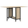 vidaXL Mesa de comedor plegable con ruedas 130 x 80 x 76,5 cm acero PB