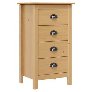 vidaXL Mesita de noche Hill madera maciza de pino 46x35x49,5 cm