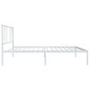 vidaXL Estructura cama sin colchón con cabecero metal blanco 80x200 cm