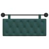 vidaXL Cabecera Colgante Verde oscuro 110 x 55 x 7 cm tela