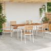vidaXL Conjunto de Comedor de Jard&iacute;n 7 pcs Madera de teca maciza
