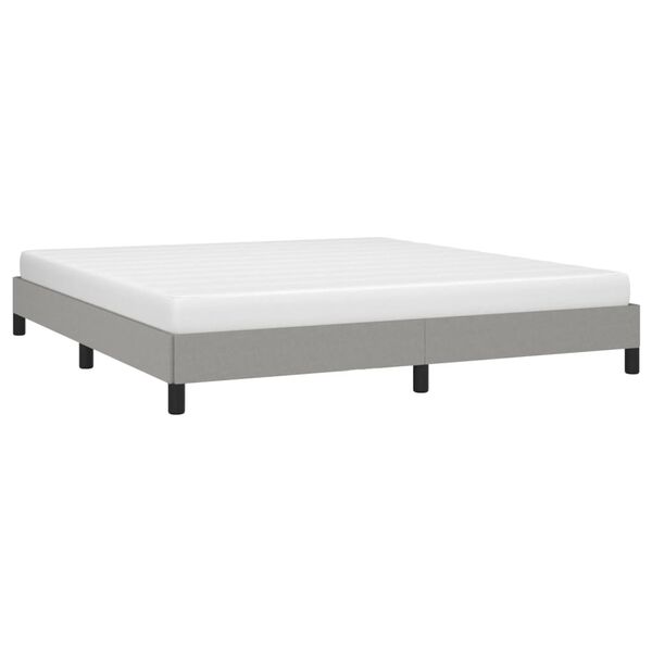 vidaXL Cama sin colchón tela gris claro 180x200 cm