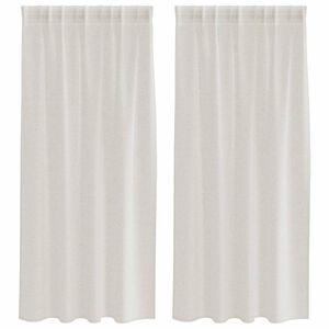 vidaXL Cortina de Voil&eacute; 2 uds. Crema 175 x 140 cm Poli&eacute;ster