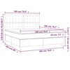 vidaXL Cama box spring con colch&oacute;n terciopelo azul oscuro 180x200 cm