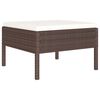 vidaXL Set muebles de jardín 6 piezas y cojines ratán sintético marrón