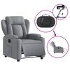 vidaXL Sill&oacute;n reclinable el&eacute;ctrico tela gris claro