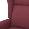 vidaXL Sillón orejero de masaje eléctrico de tela rojo tinto