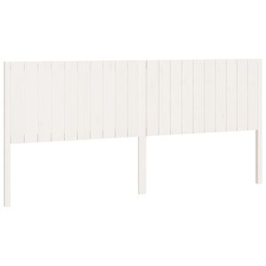 vidaXL Cabecero de cama madera maciza de pino blanco 205,5x4x100 cm