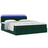 vidaXL Estructura de cama otomana colchones terciopelo verde oscuro