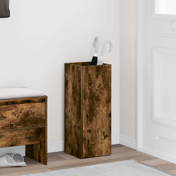 vidaXL Soporte de Sombrilla Roble ahumado 25 x 24,5 x 64 cm