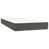 vidaXL Cama box spring colch&oacute;n y LED terciopelo gris oscuro 120x190 cm