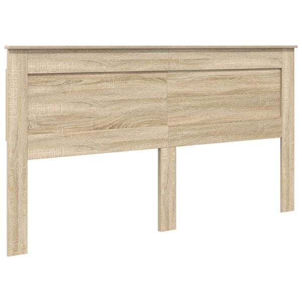 vidaXL Cabecero con cabecera Roble Sonoma 200 cm Madera contrachapada