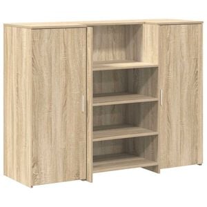 vidaXL Mostrador de recepci&oacute;n roble sonoma 135x50x103,5 cm