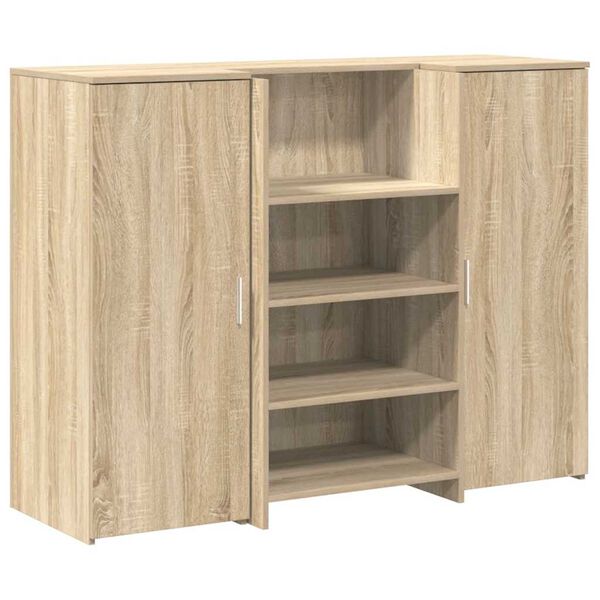 vidaXL Mostrador de recepci&oacute;n roble sonoma 135x50x103,5 cm