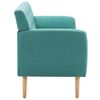 vidaXL Sofá de 3 plazas tapizado de tela verde 172x70x82 cm