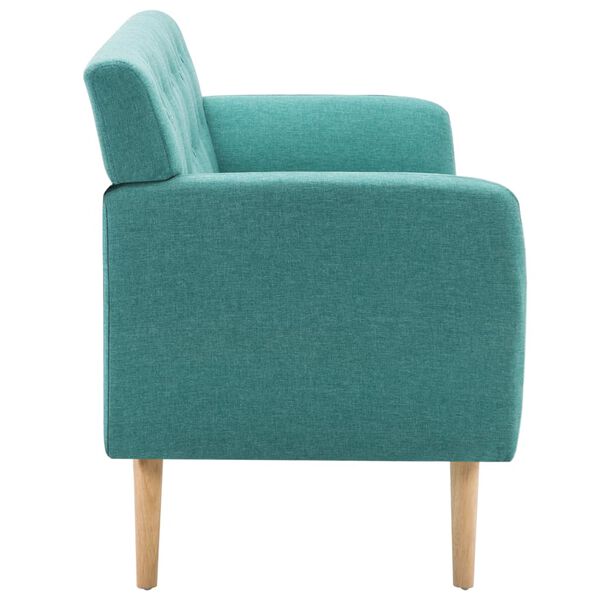 vidaXL Sofá de 3 plazas tapizado de tela verde 172x70x82 cm