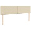 vidaXL Estructura de cama otomana con colchones tela crema 200x200cm