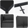 vidaXL Conjunto de Comedor de Jard&iacute;n 7 pcs Negro rat&aacute;n sint&eacute;tico