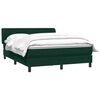 vidaXL Cama box spring con colch&oacute;n terciopelo verde oscuro 160x220 cm