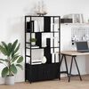 vidaXL Estante de libros Roble Negro 80 x 30 x 155,5 cm