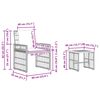 vidaXL Juego de muebles de exterior 3 pcs Natural y Crema