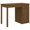 vidaXL Escritorio de madera maciza de pino marr&oacute;n miel 100x50x75 cm