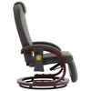 vidaXL Sill&oacute;n de masaje reclinable para TV cuero sint&eacute;tico gris