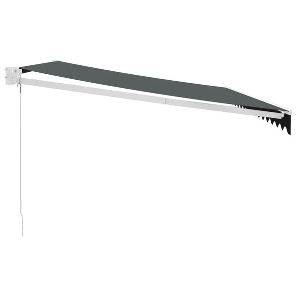 vidaXL Toldo retráctil aluminio y tela gris antracita 4,5x3 m