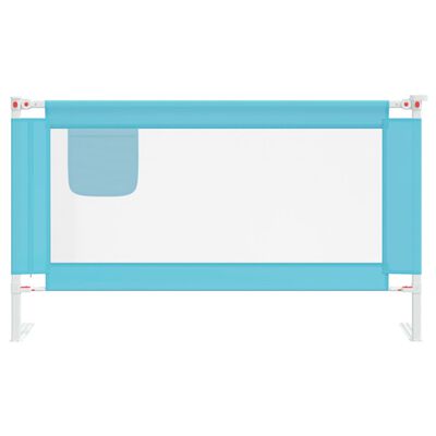 vidaXL Barandilla de seguridad cama de niño azul tela 140x25 cm