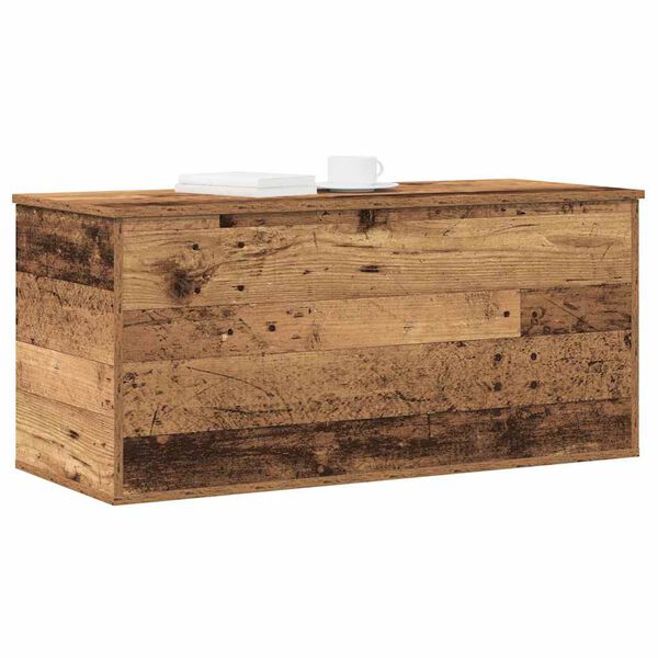 vidaXL Caja de Almacenamiento Madera envejecida 100 x 42 x 46 cm