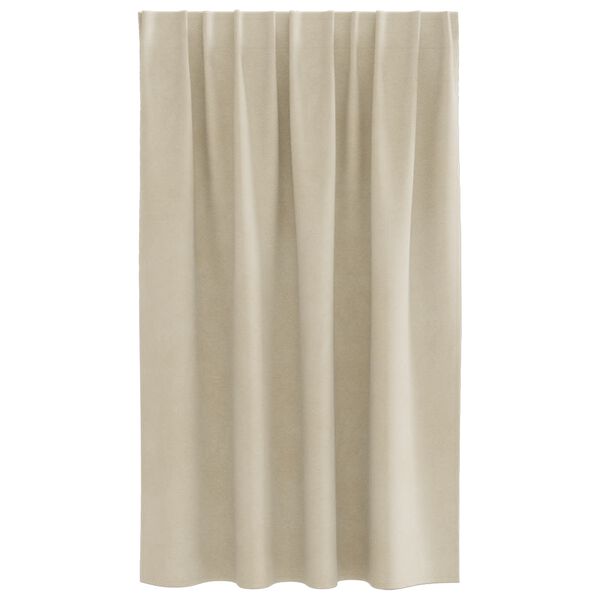 vidaXL Cortinas opacas 2 pcs Crema 140 x 140 cm Terciopelo