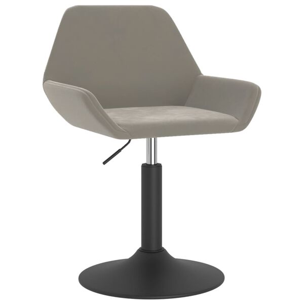 vidaXL Taburete de cocina de terciopelo gris claro